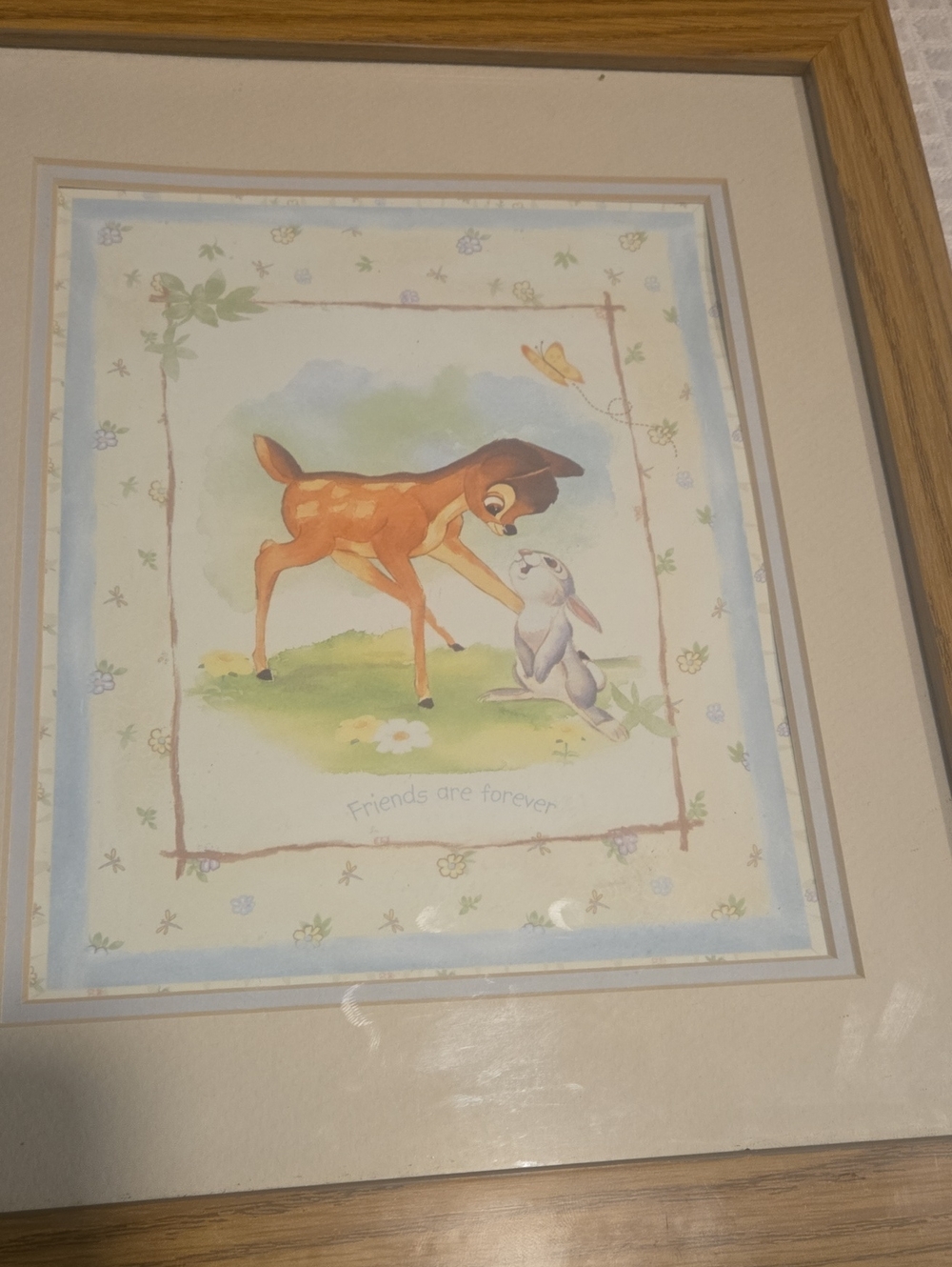 Disney Friends Are Forever Framed Nursery Wall Art - Blue and Cream